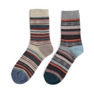 “Calcetines de mujer Admas modelo 21071  | Diseño multicolor de rayas nórdicas  | Suaves, cálidos y cómodos | Talla única (36–40) | Envío rápido en 24h ”