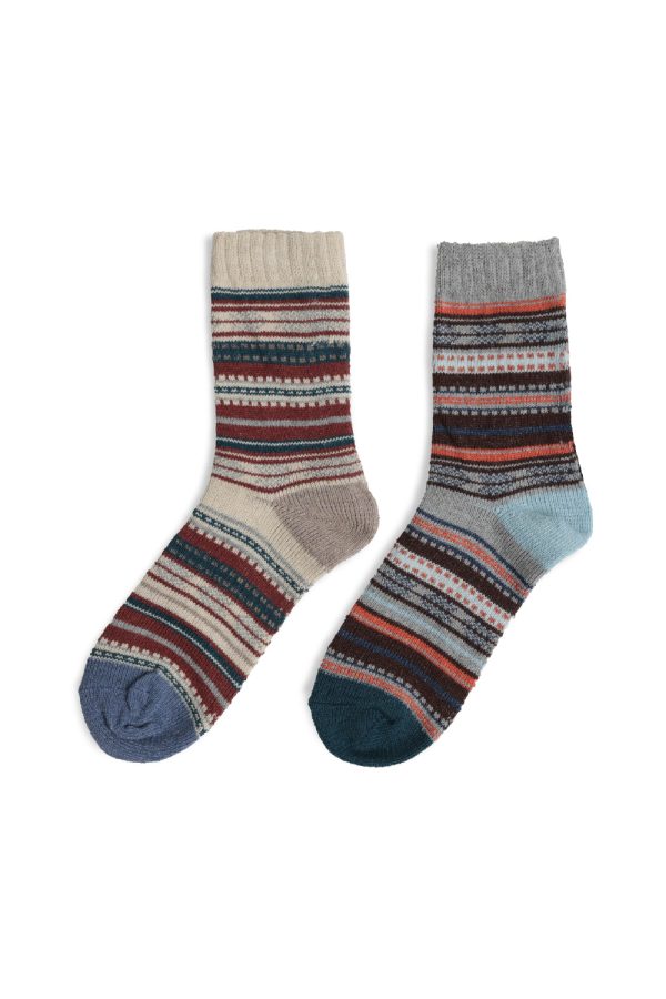 “Calcetines de mujer Admas modelo 21071  | Diseño multicolor de rayas nórdicas  | Suaves, cálidos y cómodos | Talla única (36–40) | Envío rápido en 24h ”