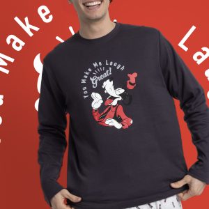 🛌 Pijama Hombre goofy Disney by ADMAS | Modelo  “You Make Me Laugh” | Conjunto de Dos Piezas en Algodón Suave | Camiseta Negra de Manga Larga y Pantalón Gris Estampado | Tallas M-L-XL | Envío en 24h y Gratis desde 70 € 🚚✨ modelo 63223