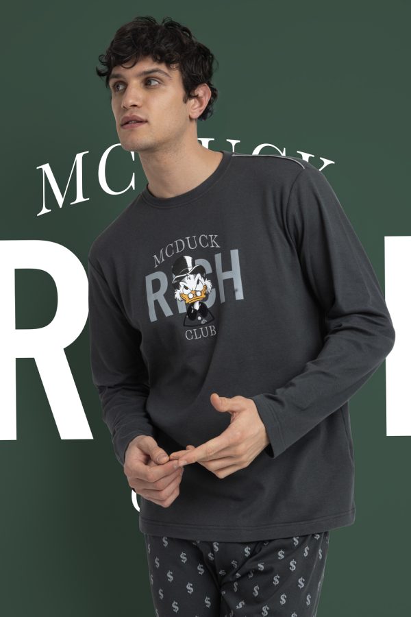 💤✨ Pijama Disney para Hombre ADMAS – McDuck Rich Club 💸 | ¡Comodidad, estilo y diversión en uno solo! modelo 63229 talla l y xl