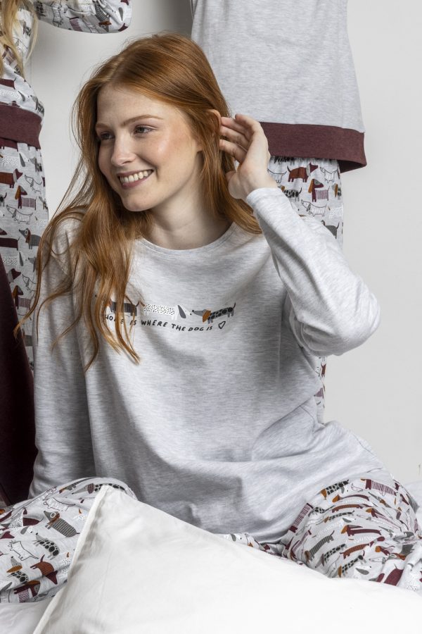 Pijama de Mujer ADMAS “Home Is Where The Dog Is” modelo 63590