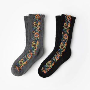 “Calcetines de mujer Admas modelo 20157  | Diseño floral bordado multicolor  | Suaves, cómodos y elegantes | Envío en 24 horas ”