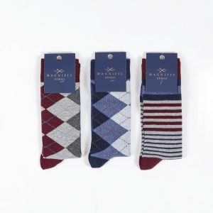 ADMAS Calcetines para Hombre Modelo 29113 | Pack de 3 Diseños Exclusivos: Rombos y Rayas | Suavidad, Elegancia y Comodidad Premium | Talla Única 39–44 | Envío Express 24 h 🚚