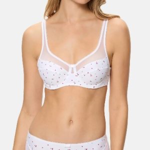 SUJETADOR DIM MODELO 3983 BLANCO-CEREZA – COMODIDAD, FEMINIDAD Y ESTILO PARA TU DÍA A DÍA