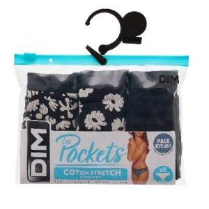 Pack de 3 Bragas DIM Les Pockets – Coton Stretch Confort