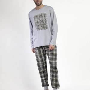 Pijama de Hombre ADMAS “Never Give Up” – Comodidad, estilo y motivación para tus noches de descanso | Tejido suave, diseño moderno y envío en 24 horas  modelo 63750 talla m y xl