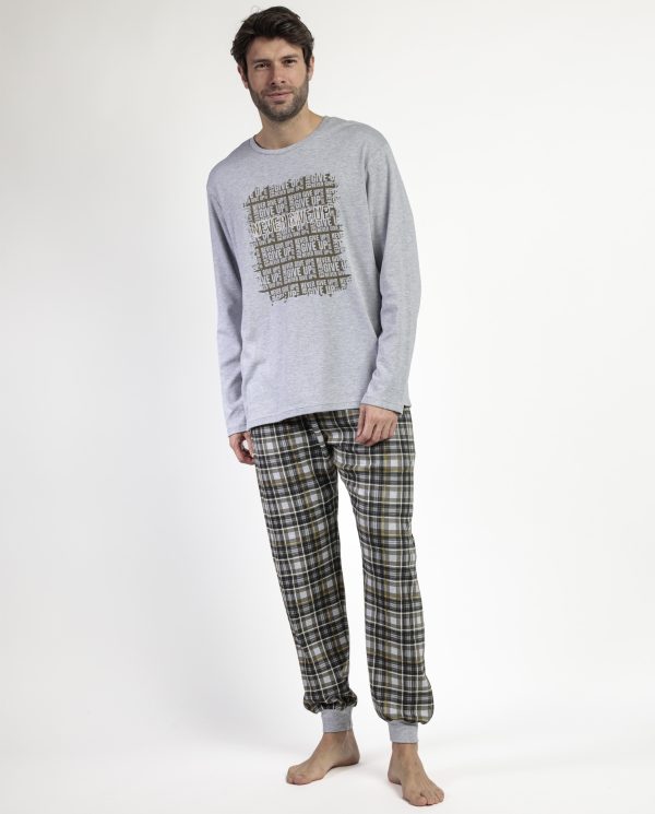 Pijama de Hombre ADMAS “Never Give Up” – Comodidad, estilo y motivación para tus noches de descanso | Tejido suave, diseño moderno y envío en 24 horas modelo 63750 talla m y xl