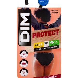 Braguita menstrual lavable de algodón bio* negra -flujo medio Dim Protect ay7