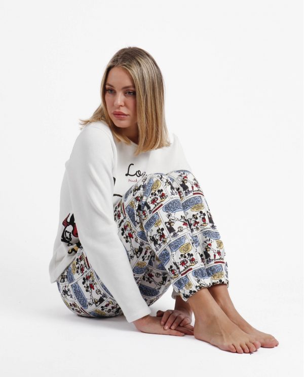 DISNEY Pijama Manga Larga Comic Love para Mujer modelo 60557
