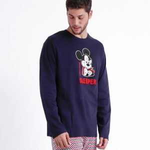 pijama disney hombre manga larga mickey modelo 60690 talla m