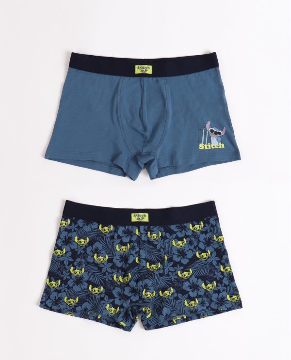 DISNEY Calzoncillo/Bóxer Lilo & Stitch para Hombre, (Caja de 2 unidades)
