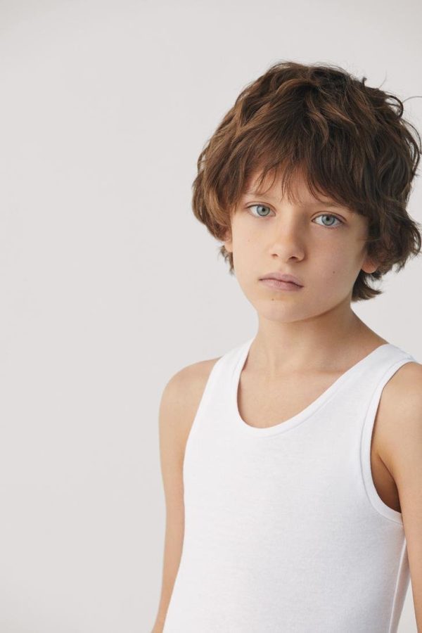 Camiseta Tirantes Niño Ysabel Mora 18304 | Algodón Blanco