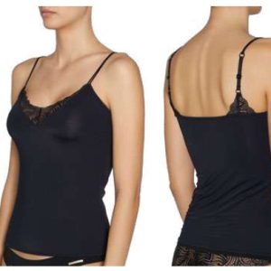Camiseta de Tirantes Regulables Ysabel Mora 19217: La Esencia del Negro Infinito