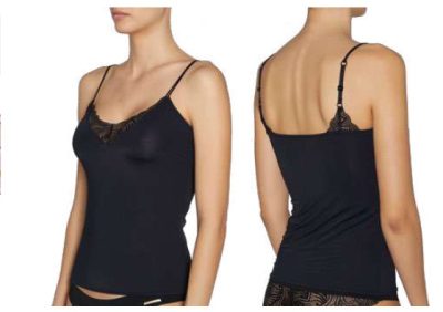 Camiseta de Tirantes Regulables Ysabel Mora 19217: La Esencia del Negro Infinito