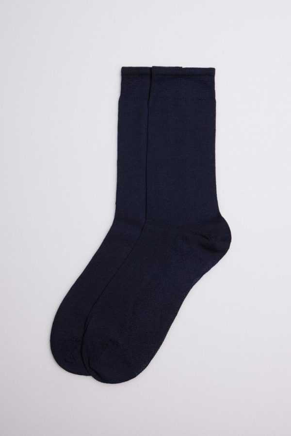 Calcetín Algodón Ysabel Mora 22398 | Negro, Azul y Gris - Imagen 3