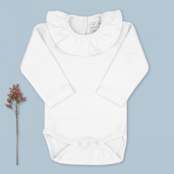 Body bebé Rapife 902 algodón suave blanco rosa beige - Imagen 2