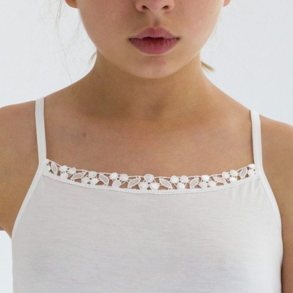 Muda de comunión niña modelo 2323 blanco y marfil - Imagen 4
