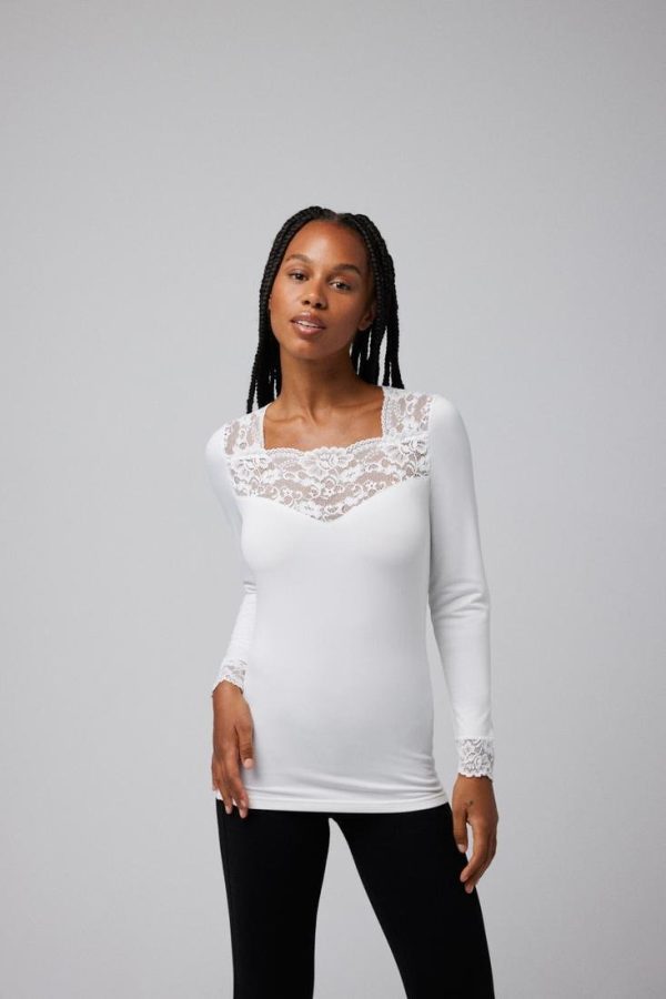 Camiseta Ysabel Mora 70005 encaje elegante mujer - Imagen 5