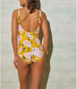 Bañador floral amarillo