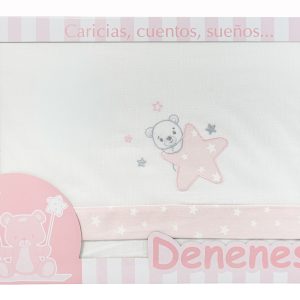 Juego de Sábanas Tríptico Denenes Ref. 235: Sueños Estrellados para tu Bebé