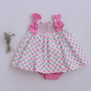 Vestido Miranda Bebé Estampado Manzanas con Braguita modelo 390032