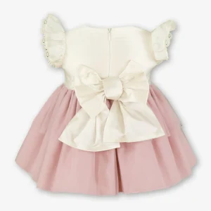 Vestido tul rosa empolvado niña