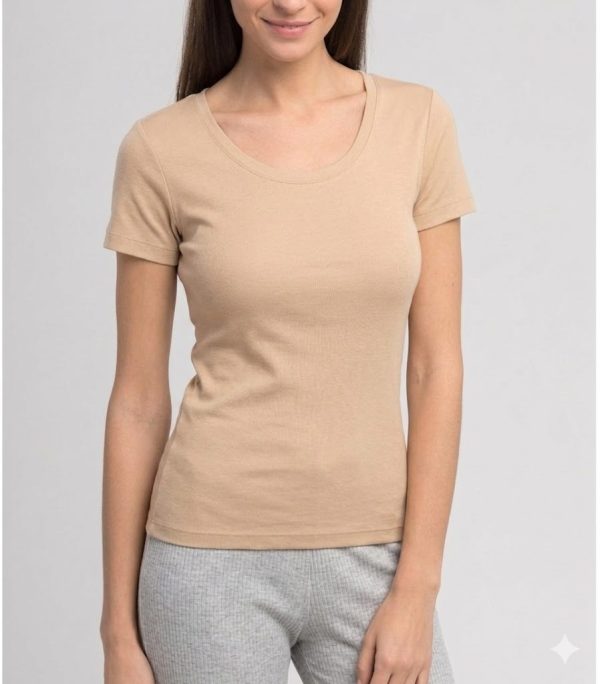 Camiseta interior clásica manga corta mujer Playtex 1BU
