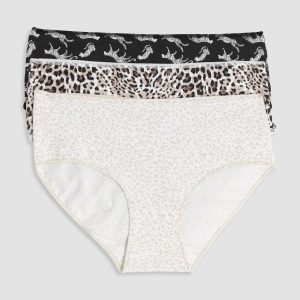 Pack 3 Bragas Cotonella 3488 Algodón Animal Print XXL
