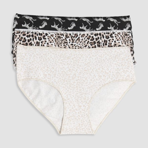 Pack 3 Bragas Cotonella 3488 Algodón Animal Print XXL