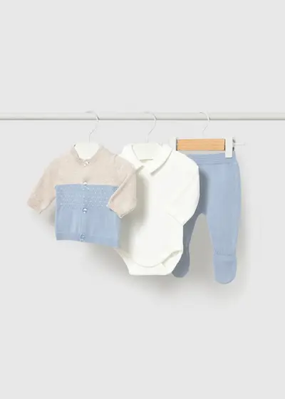 Conjunto 3 Piezas Punto Mayoral 2502 | Moda Bebé