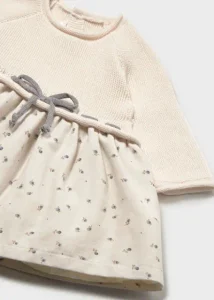 vestido tricot combinado