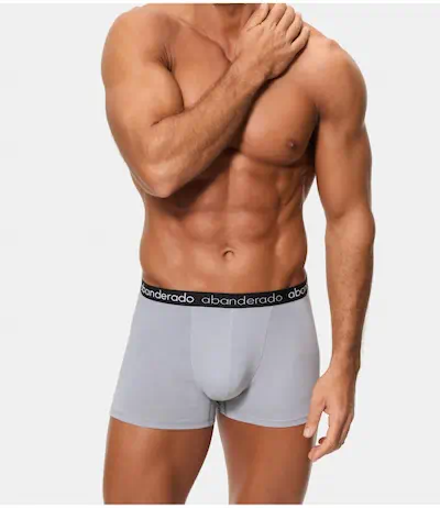 Pack de 2 Bóxers Abanderado Modelo 596: Confort y Estilo en Gris y Negro