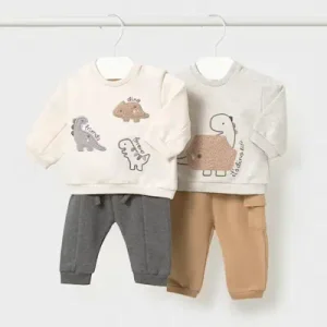 Pack 2 Chándales Bebé Mayoral 2665 Gris / Caramelo
